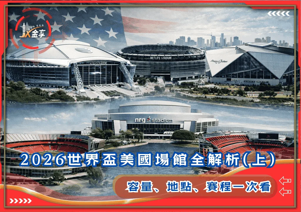 2026世界盃美國場館全解析(上)：容量、地點、賽程一次看！