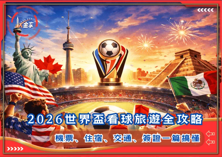 2026世界盃看球旅遊全攻略：機票、住宿、交通、簽證一篇搞懂